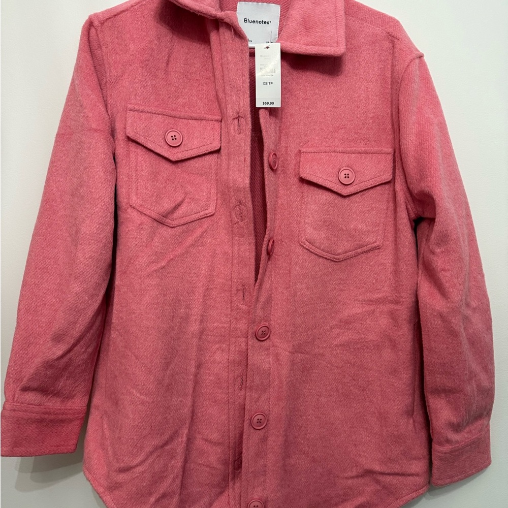 Bluenotes Coral Button-Up Jacket